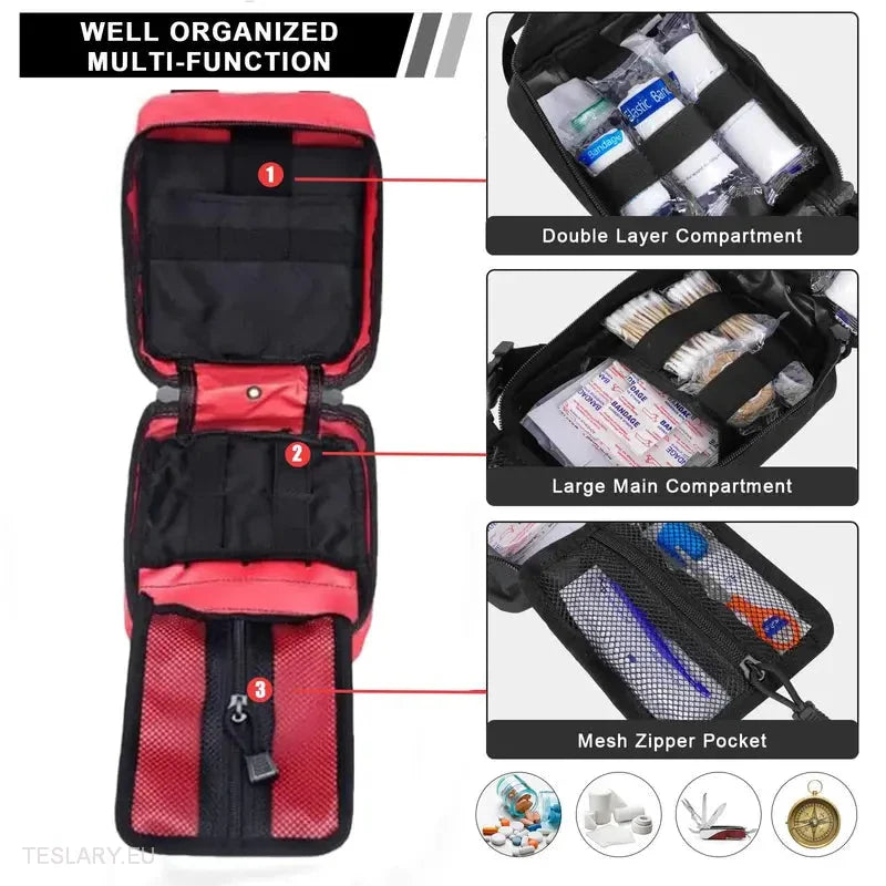 Emergency Medical First Aid Pouch ( Empty ) -TESLARY.IE Tesla Shop Europe