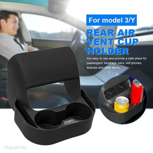 Tesla Model 3 / Y Rear Air Vent Double Cup Holder