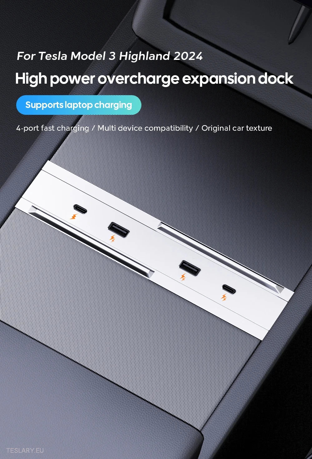 Tesla 3 Highland 4-1 USB Expansion Hub -TESLARY.IE Tesla Shop Europe