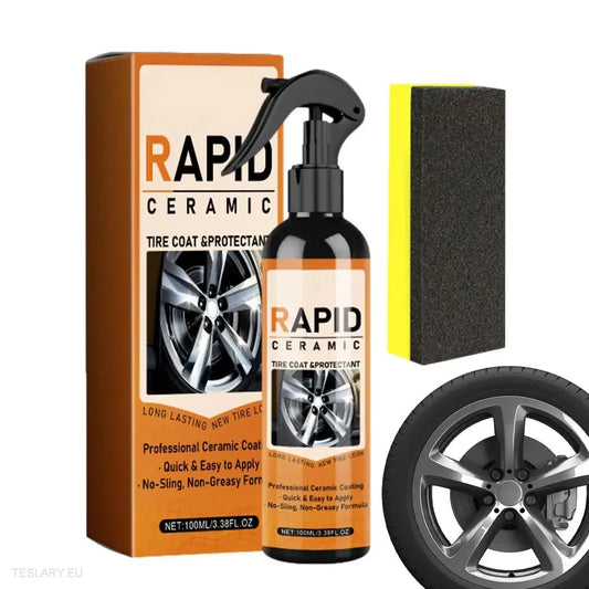 Tyre Rapid Ceramic Coating for Long Lasting Shine - Tesla Shop Europe - TESLARY.IE Ireland - France boutique- Deutschland Geschäft- España comercio - Nederland winkel- TESLARY.IE