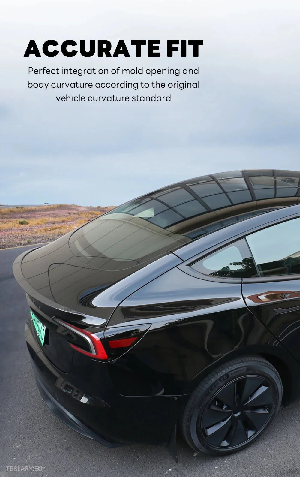 Rear Trunk Spoiler for Tesla Model 3 Highland 2024 Onwards -TESLARY.IE Tesla Shop Europe