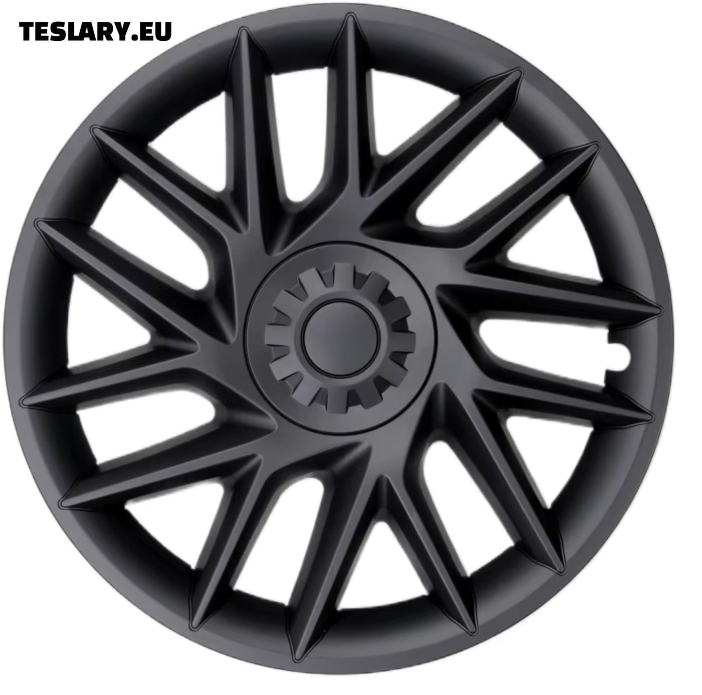 18" Tesla Model 3+ Highland Full Rim Induction Style Matte Black Wheel Covers