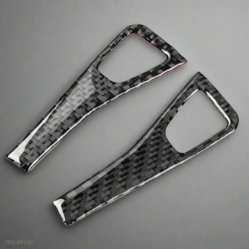 Tesla Model 3 / Y Door Lock Carbon Fiber Style Trim Covers Interior