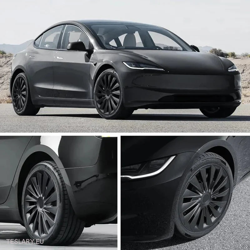 18" Tesla Model 3 Highland Performance Turbine Style Wheel Covers -TESLARY.IE Tesla Shop Europe