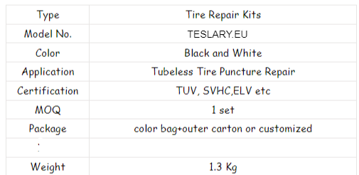 Tyre Puncture Repair Kit with Compressor and Storage Bag